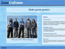 Tablet Screenshot of gamecraftsmen.com